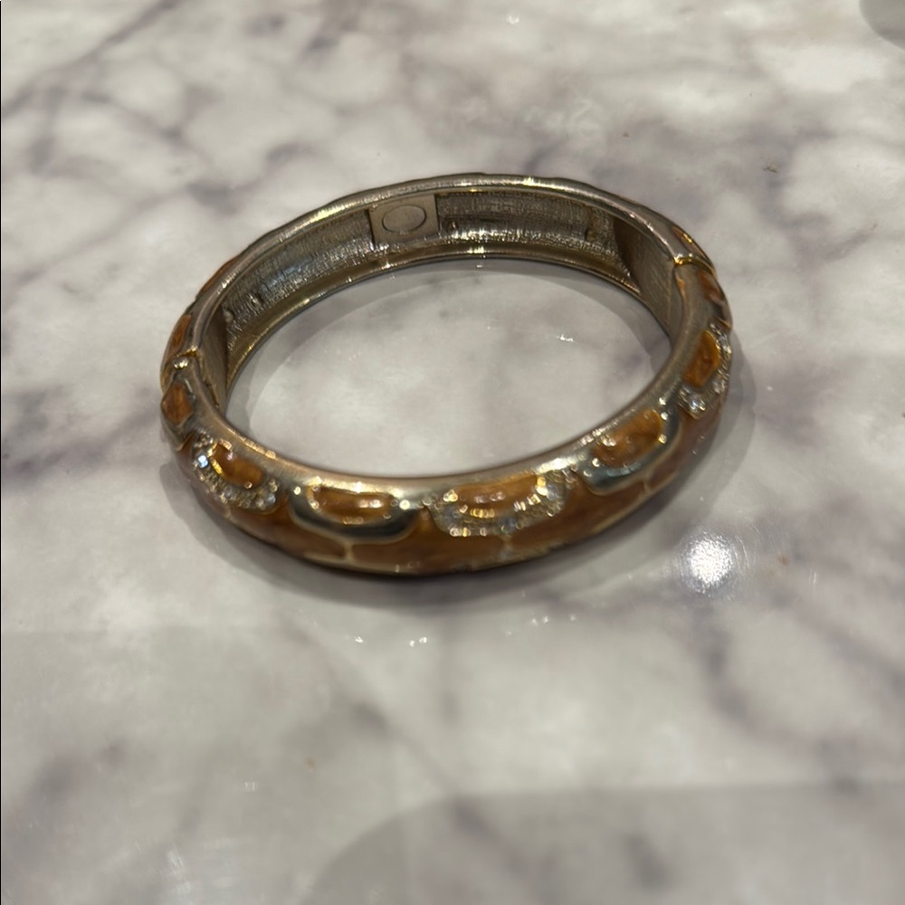 Elegant Gold and Silver Bangle Bracelet